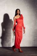 Gabrielle Floral One Shoulder Maxi Dress