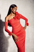 Gabrielle Floral One Shoulder Maxi Dress