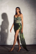 Liz Crystal Embellished Bustier Set