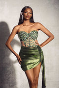 Liz Crystal Embellished Bustier Set