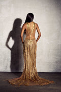 Kimberley Sleeveless Beaded Fringe Maxi Dress