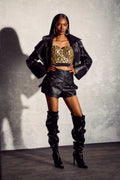 Teresa Mirror Pearls Bustier Top