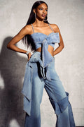 Sabrina Bowknot Denim Top/Pants