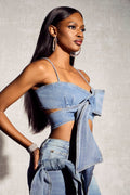 Sabrina Bowknot Denim Top/Pants