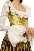 Mona Square Neck Velvet Corset Set