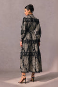 Ophelia Printed Lace Trim Maxi Dress