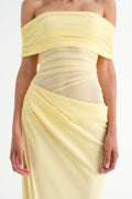 Leona Off Shoulder Sheer Maxi Dress