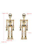 Rhinestone Skeleton Dangle Earrings