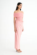Leona Off Shoulder Sheer Maxi Dress