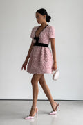 Amelia Rose Embellished V-neck Mini Dress
