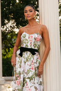 Julia Floral Printed Spaghetti Strap Maxi Dress