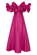 Quintina Off-Shoulder Rose Embellished Maxi Dress