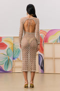 Victoria Open Back Hollow Out Crochet Cover Up