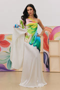 Bernice Printed Single Sleeve Maxi Dress