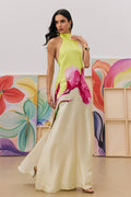 Ada Floral Print Halter Neck Maxi Dress