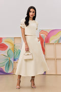 Elsie Floral Applique Top & Skirt Set