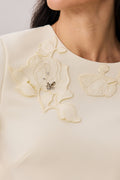 Elsie Floral Applique Top & Skirt Set