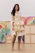 Kathy Floral Lace Tiered Mini Dress