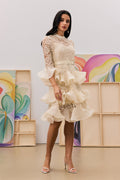 Kathy Floral Lace Tiered Mini Dress