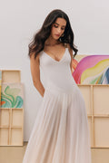 Julie Plunge Neck Semi-sheer Mesh Maxi Dress
