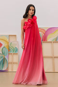 Fiona One Shoulder Gradient Maxi Dress