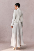 Christine Embroidery Pleated Skirt Set