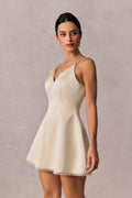 Alexia Spaghetti Strap Pearl Trim Mini Dress