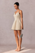 Alexia Spaghetti Strap Pearl Trim Mini Dress