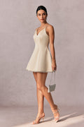 Alexia Spaghetti Strap Pearl Trim Mini Dress