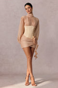Isabel Floral Applique Corset Mini Dress