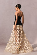 Irene Strapless Sheer Tulle Maxi Dress
