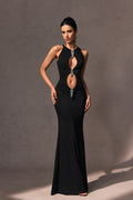 Vera Crystal Embellished Cutout Maxi Dress