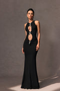 Vera Crystal Embellished Cutout Maxi Dress