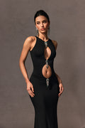 Vera Crystal Embellished Cutout Maxi Dress