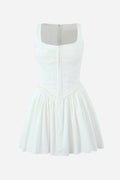 Sleeveless Bustier Pleated Mini Dress