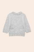 Round Neck Crystal Embellished Knit Jumper