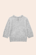 Round Neck Crystal Embellished Knit Jumper