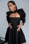 Bertha Puff Sleeve Mini Dress Set