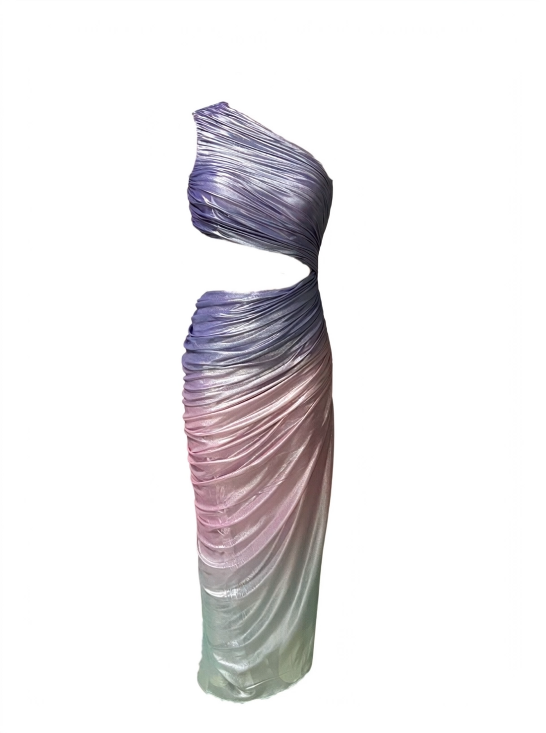 Yvonne One Shoulder Draped Cutout Maxi Dress