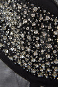 Stephanie Crystal Embellished Cutout Maxi Dress