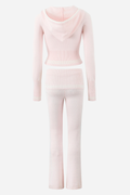 Striped Knitted Hoodie Set