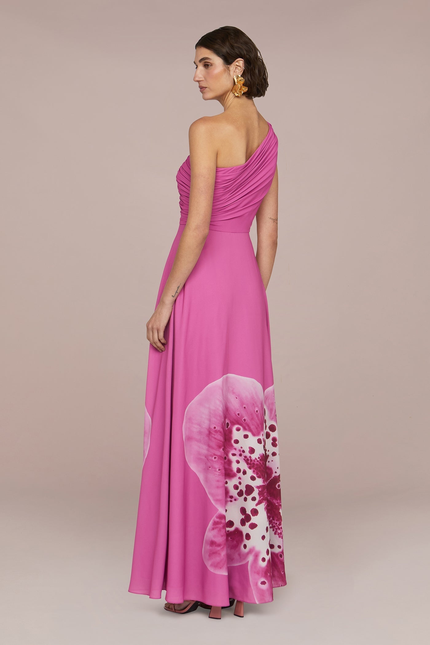 Letitia Floral Printed One Shoulder Maxi Dress