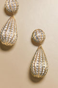 Crystal Embellished Drop Shaped Earrings