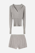 Erica Knit Hoodie & Short Pants Set