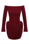 Joan Off Shoulder Ruched Mini Dress