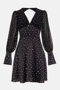 Joanne Floral Print Open Back Mini Dress