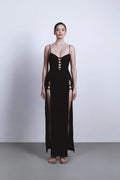 Esther Hollow Out Maxi Slit Dress