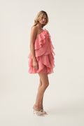 Sara Floral Ruffle Chiffon Mini Dress