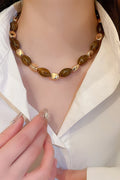 Geometric Bead Accent Necklace