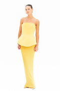 Camille Strapless Pleated Skirt Set